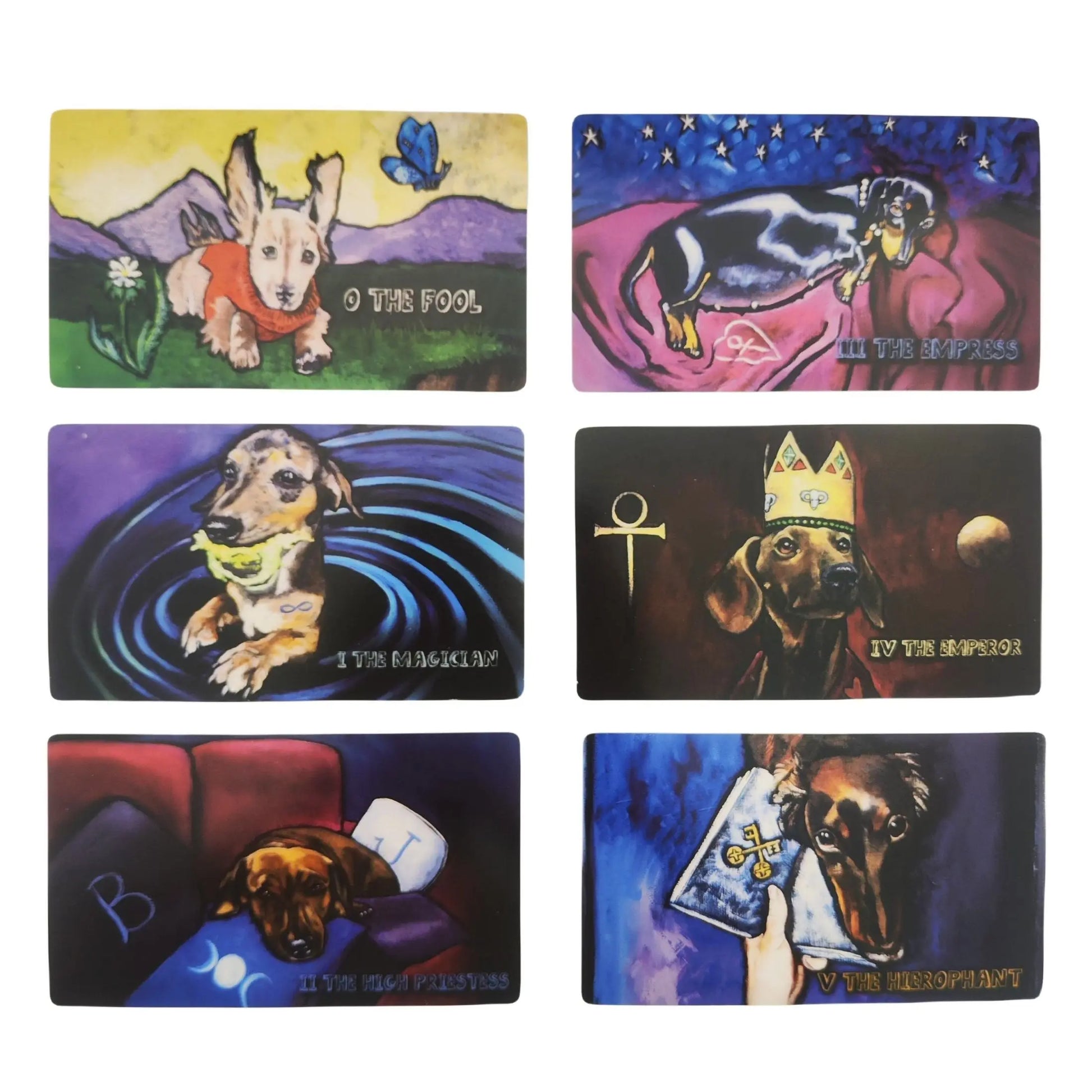 🐾 Low Rider Dachshund Tarot Deck | 78-Card Dachshund-Themed Beginner Tarot with Guidebook, 12x7cm