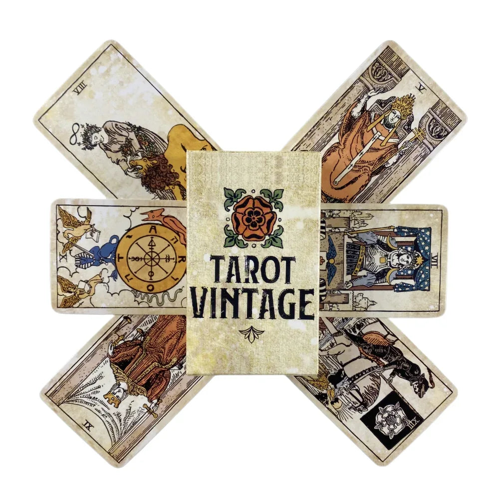 Tarot Vintage Rider Deck – Classic 78-Card Oracle Deck for Divination and Board Games