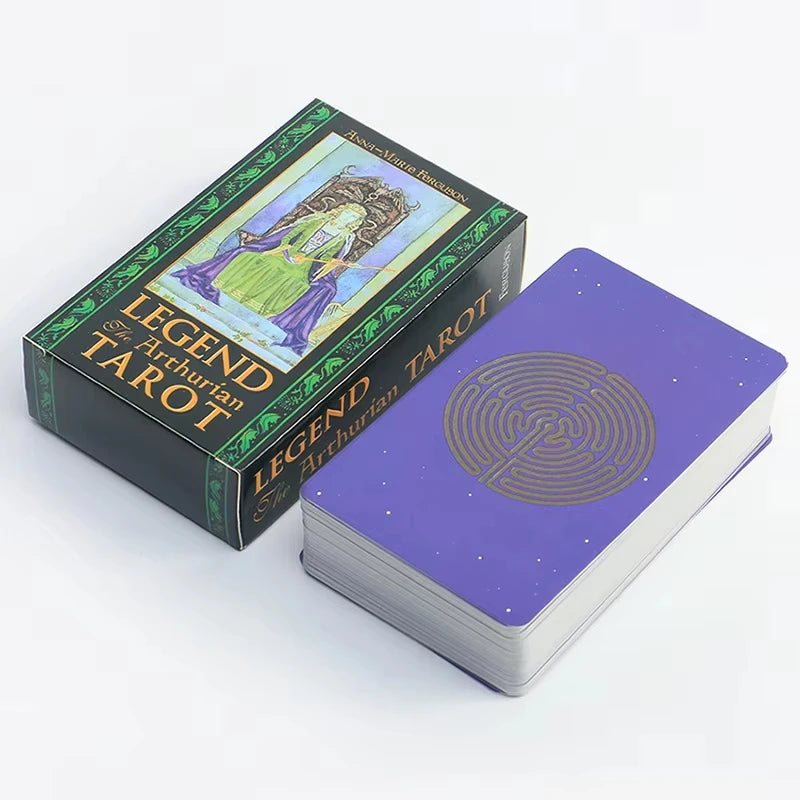 ⚔️ Legend: The Arthurian Tarot Deck – 78 Cards | Stunning Watercolor Art & Celtic Knotwork | Complete Guidebook Included | Family & Party Board Game Edition