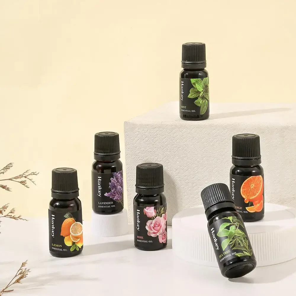 🌿 Aromatherapy Essential Oil Set – 10ml Bottles | Natural Plant Extracts | Lemon, Eucalyptus, Lavender, Jasmine, Rose, Mint, Orange | Diffuser, Humidifier & Air Freshener | Pure Fragrance for Relaxation & Wellness