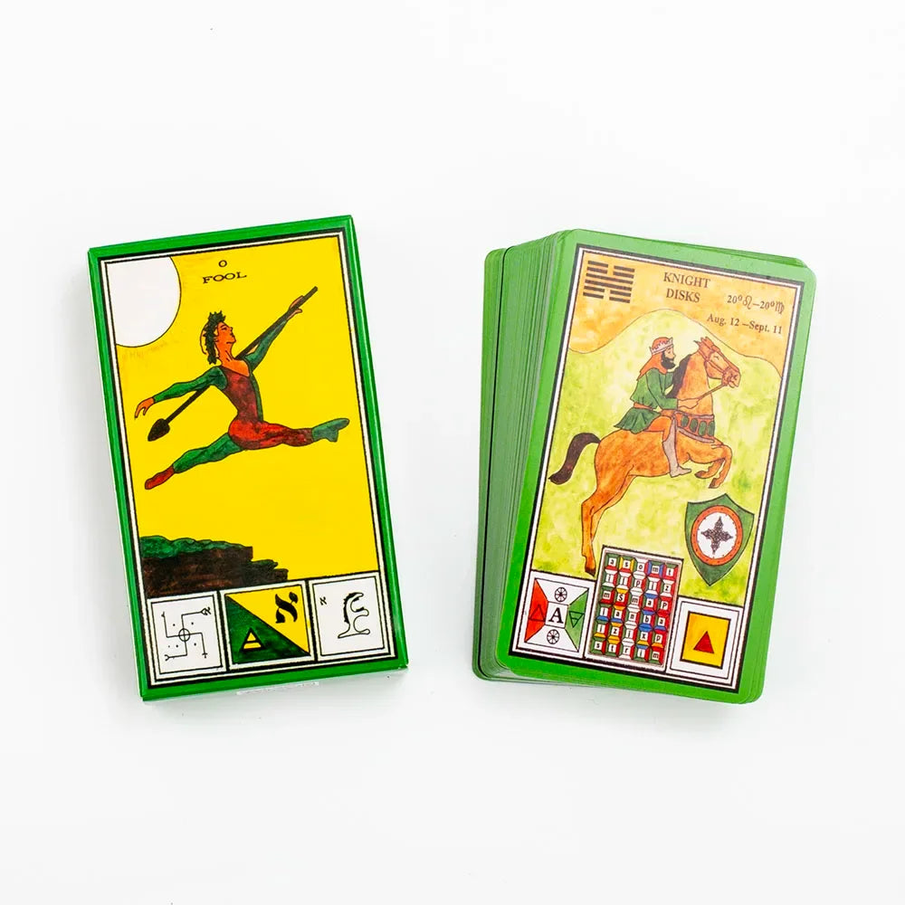 80Pcs Tarot Deck Cards - 3rd Edition Ceremonial Magick Pictorial Synthesis Board Game (10.6x6.3cm)
