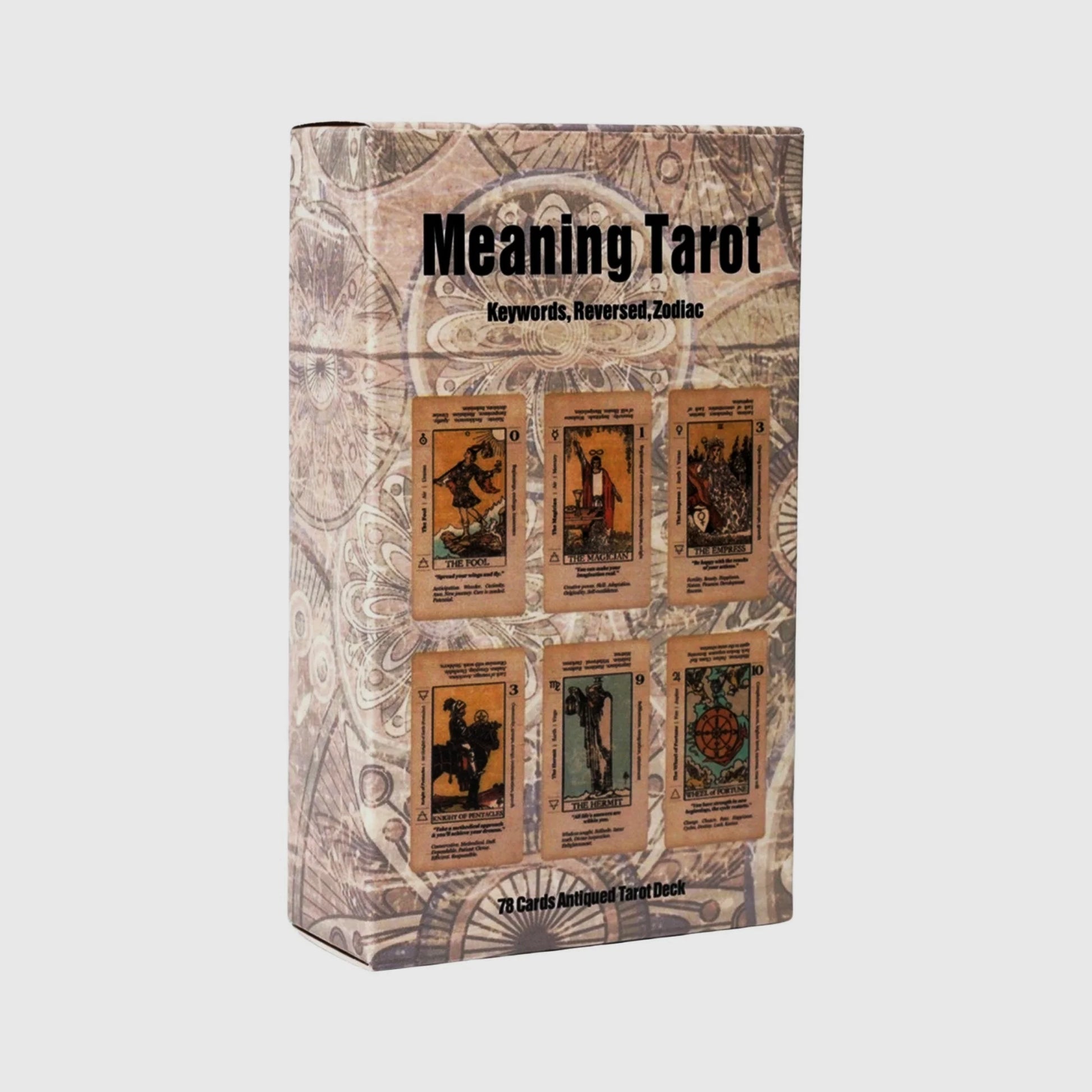 🔥Beginner Tarot Deck with Keywords & Meanings | Antiqued 78-Card Set Including Reversed Cards Guide