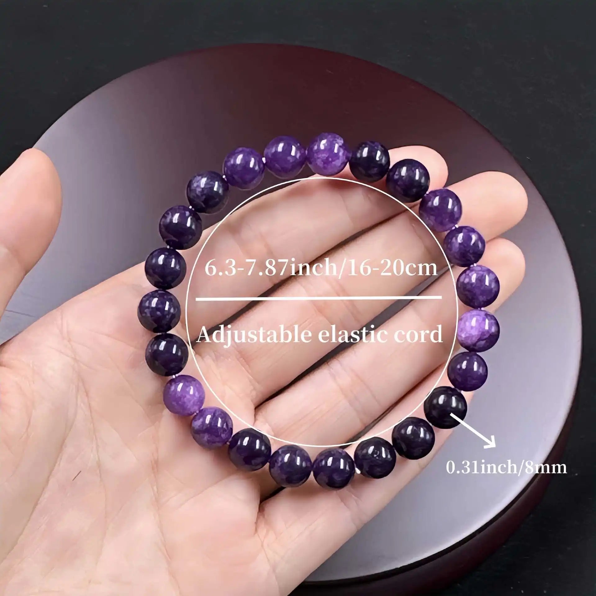 ✨ 8mm Natural Stone Beaded Bracelet for Women – Lucky Attraction of Love & Wealth – Colorful Good Luck Jewelry, Perfect Birthday Gift