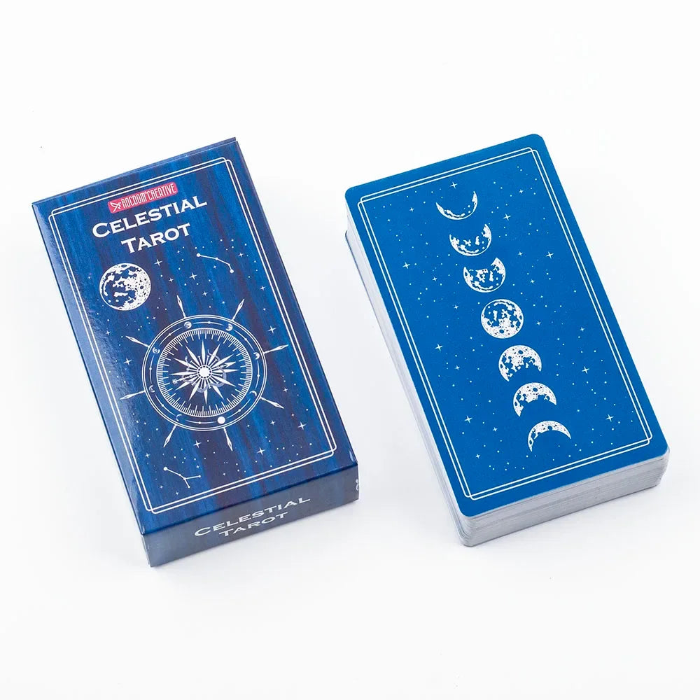🌌 Celestial Tarot Deck – 78 Cards Divination Edition Cosmic & Celestial Themed Compact 10.3 x 6 cm Board Game & Intuitive Readings