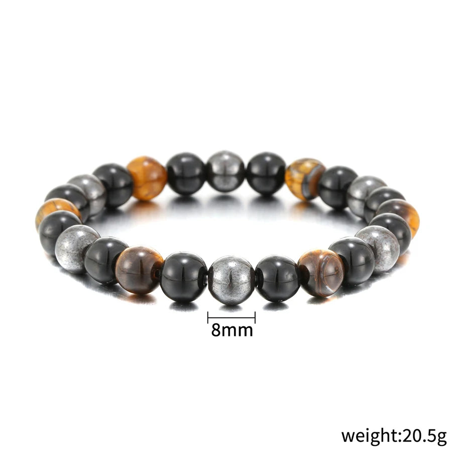🛡️ Triple Protection "Soul Shield" Magnetic Bracelet: Natural Black Obsidian, Hematite & Tiger Eye – Health, Wealth & Negative Energy Blocker for Men & Women (Pulsera Hombre)