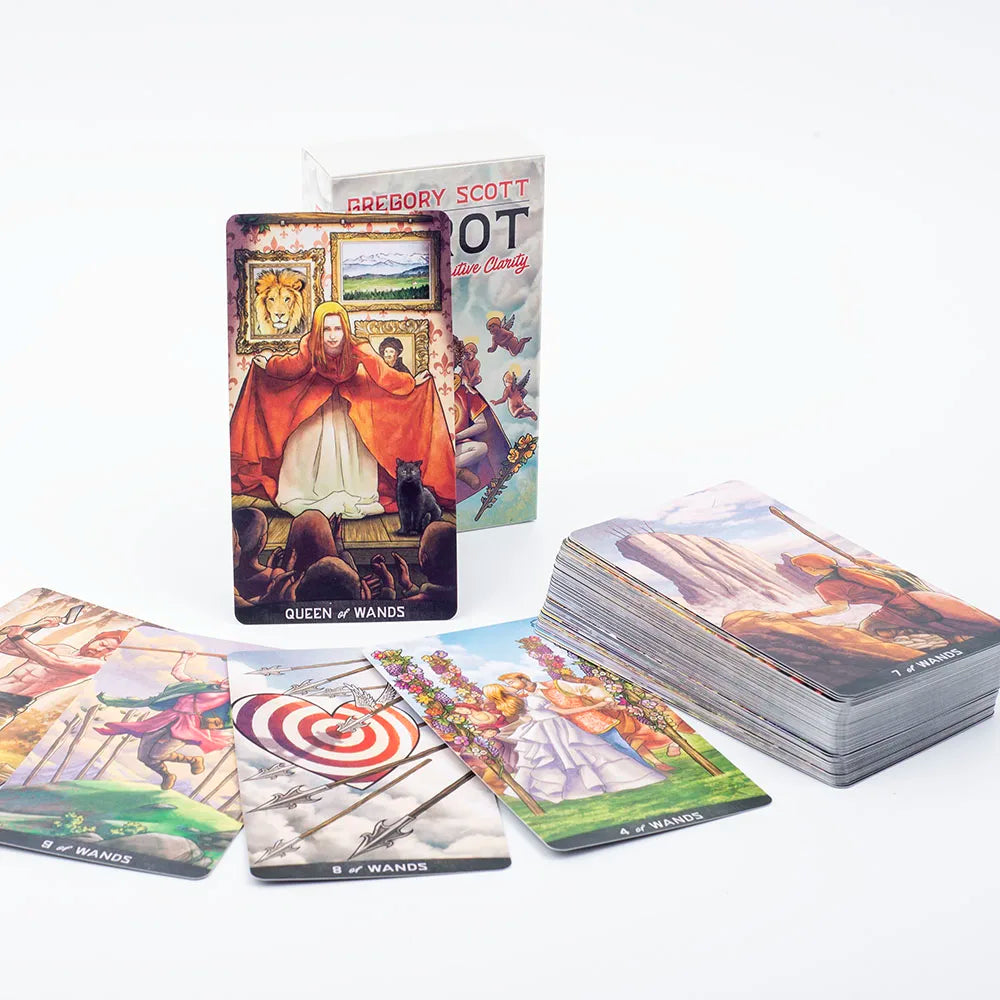 ✨ Hot Selling Gregory Scott Tarot – 78-Card Deck for Beginners with English Visions, Puzzle Leisure & Family Party Game | Size: 11.1 × 6.1 cm