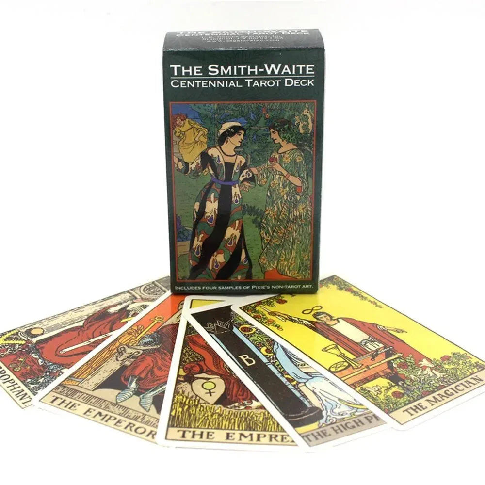 🃏 Smith-Waite Centennial Tarot Deck – Classic 78 Cards with Bonus Artwork | Portable Tin Box | Authentic Rider-Waite Reproduction
