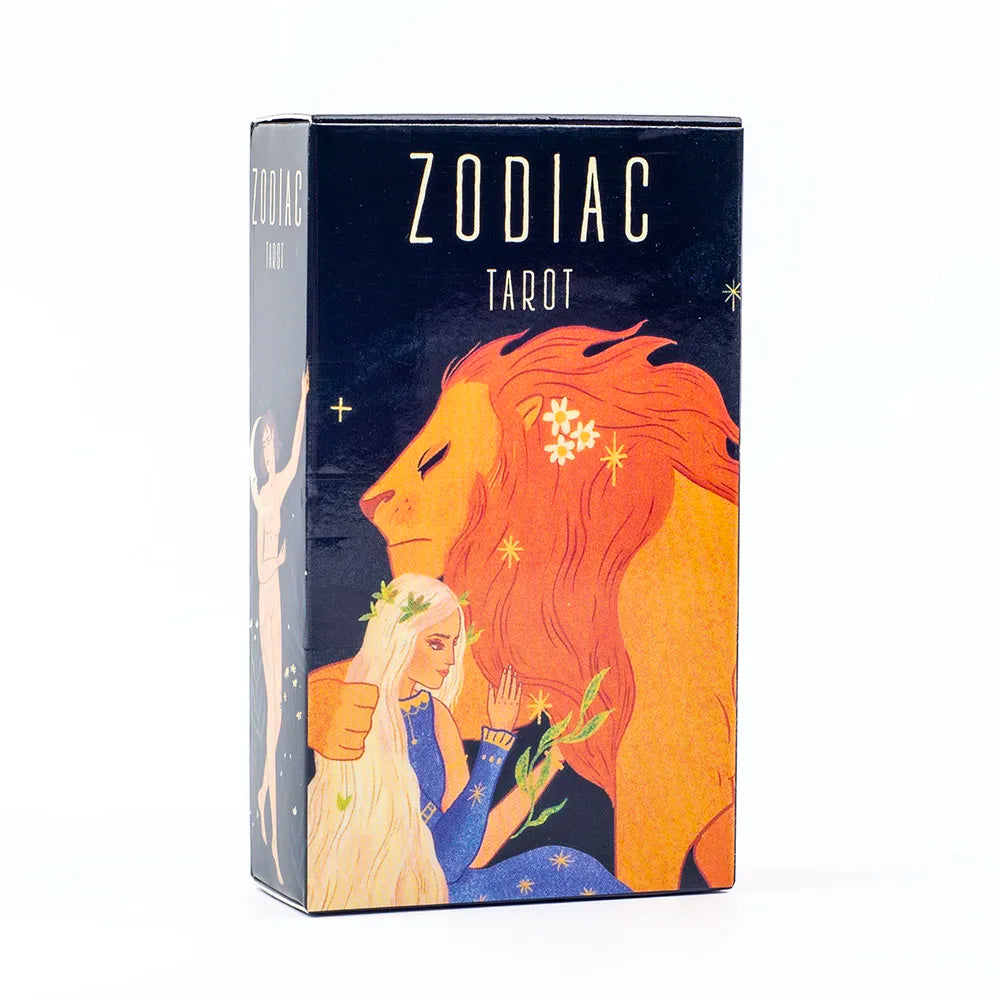 Zodiac Tarot – 78-Card Deck with 128-Page Guidebook, Divinatory Path Under the Stars for Family Gatherings & Board Games (10.3×6 cm)
