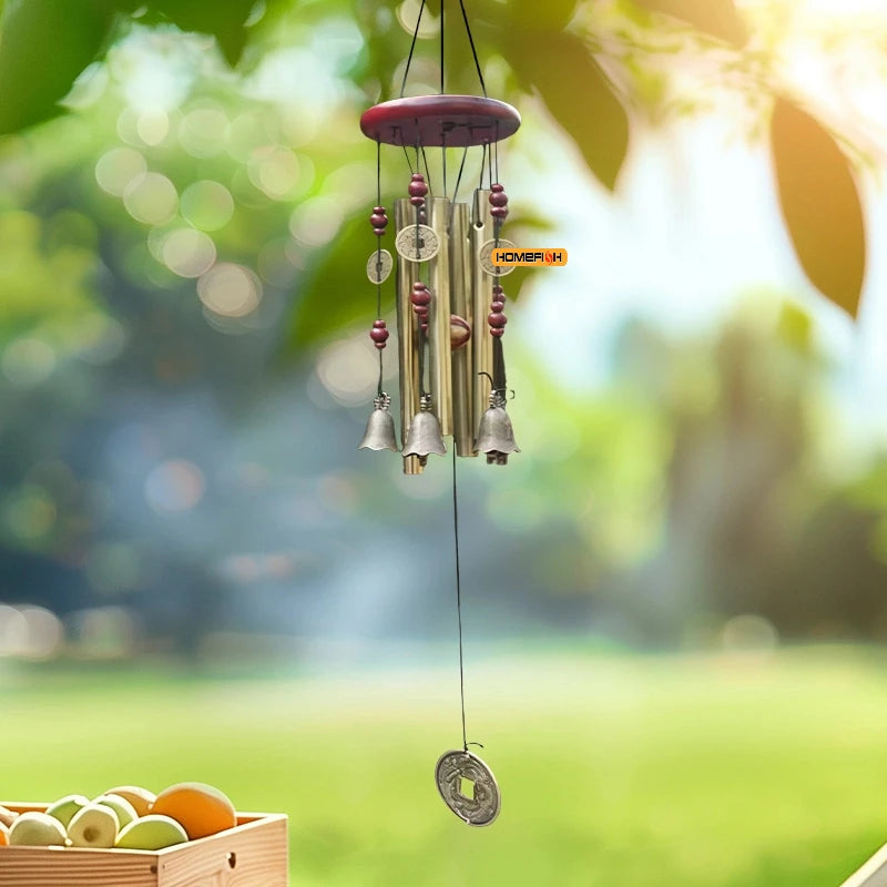Large Metal Tube Wind Chime – Deep Tone Church Bell Outdoor Garden Decor for Good Luck and Serenity Default Title