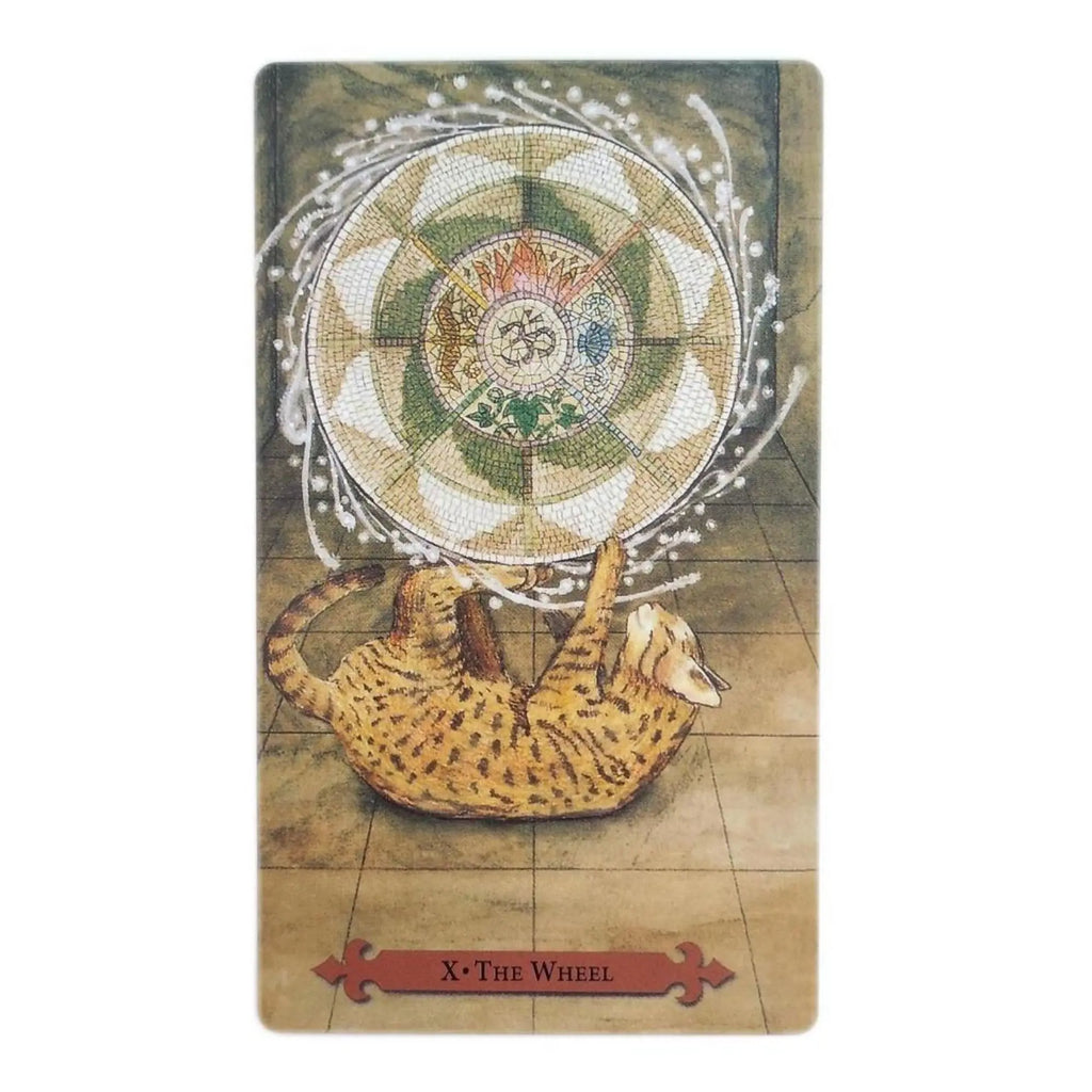 Mystical Cat Tarot – 78-Card English Deck | Cat-Themed Oracle Cards for Parent-Child Interaction and Party Games (12 x 7 cm)