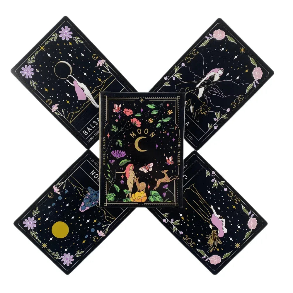 Black Moon Astrology Cards - 52-Card Deck with Guidebook for Cosmic Insight and Divination TS184