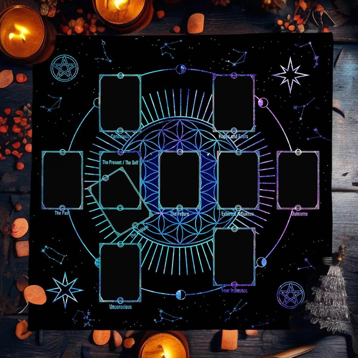 Celtic Cross Altar Cloth - Luxe Tarot Mat for Spiritual Practice TLB (553)