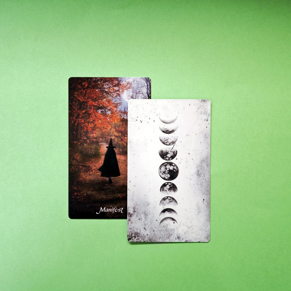 🔥12x7cm Earthly Souls Spirits Oracle Deck | 59 Cards with Folded Guidebook – Dark Edition