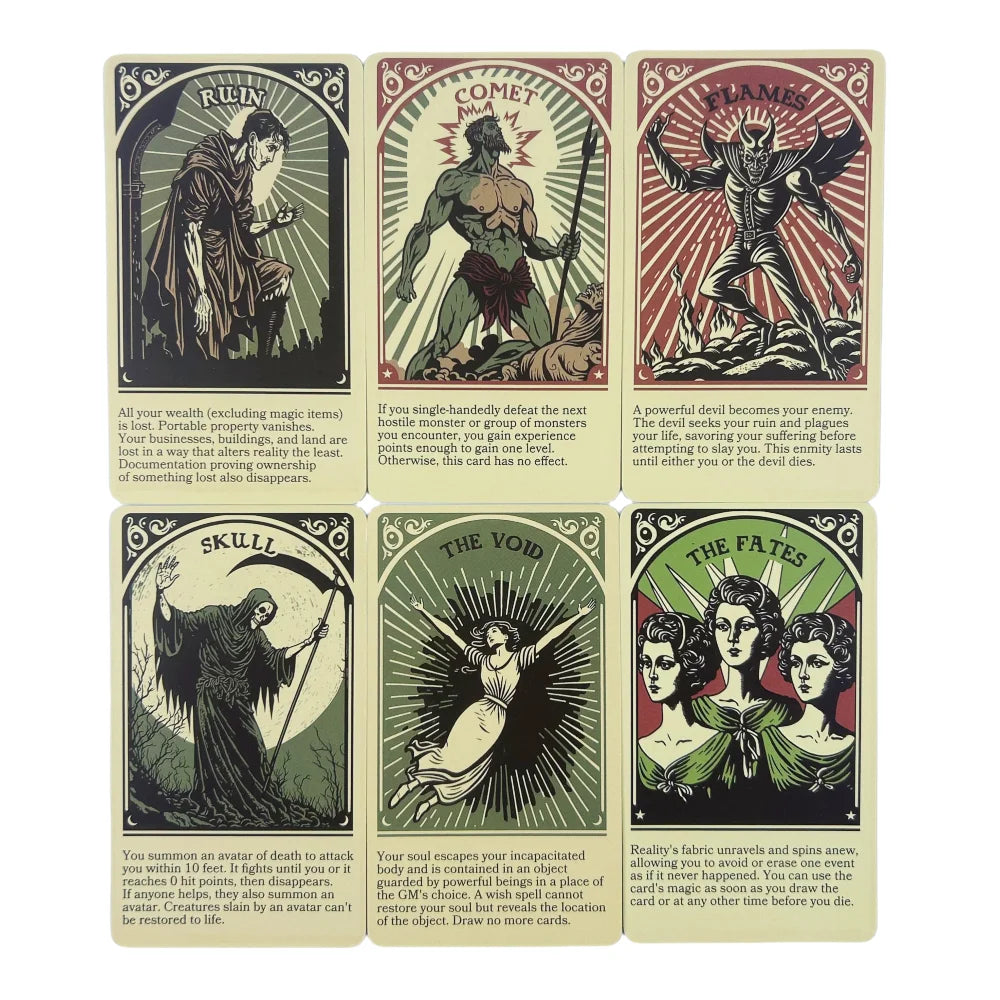 Deck of Many Things Oracle Cards – 22-Card Tarot Deck for Divination and Board Games