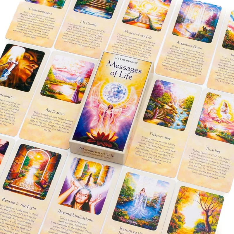 🔮Messages Of Life Tarot Cards | 54-Card Oracle Deck English Visions Edition for Divination & Board Games