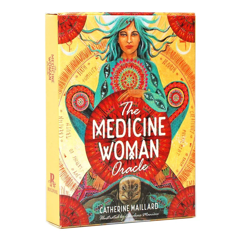 🌿 The Medicine Woman Oracle Deck – Discover the Archetypes of the Divine Feminine | 49 Cards With Guidebook | Family Party & Spiritual Practice Edition