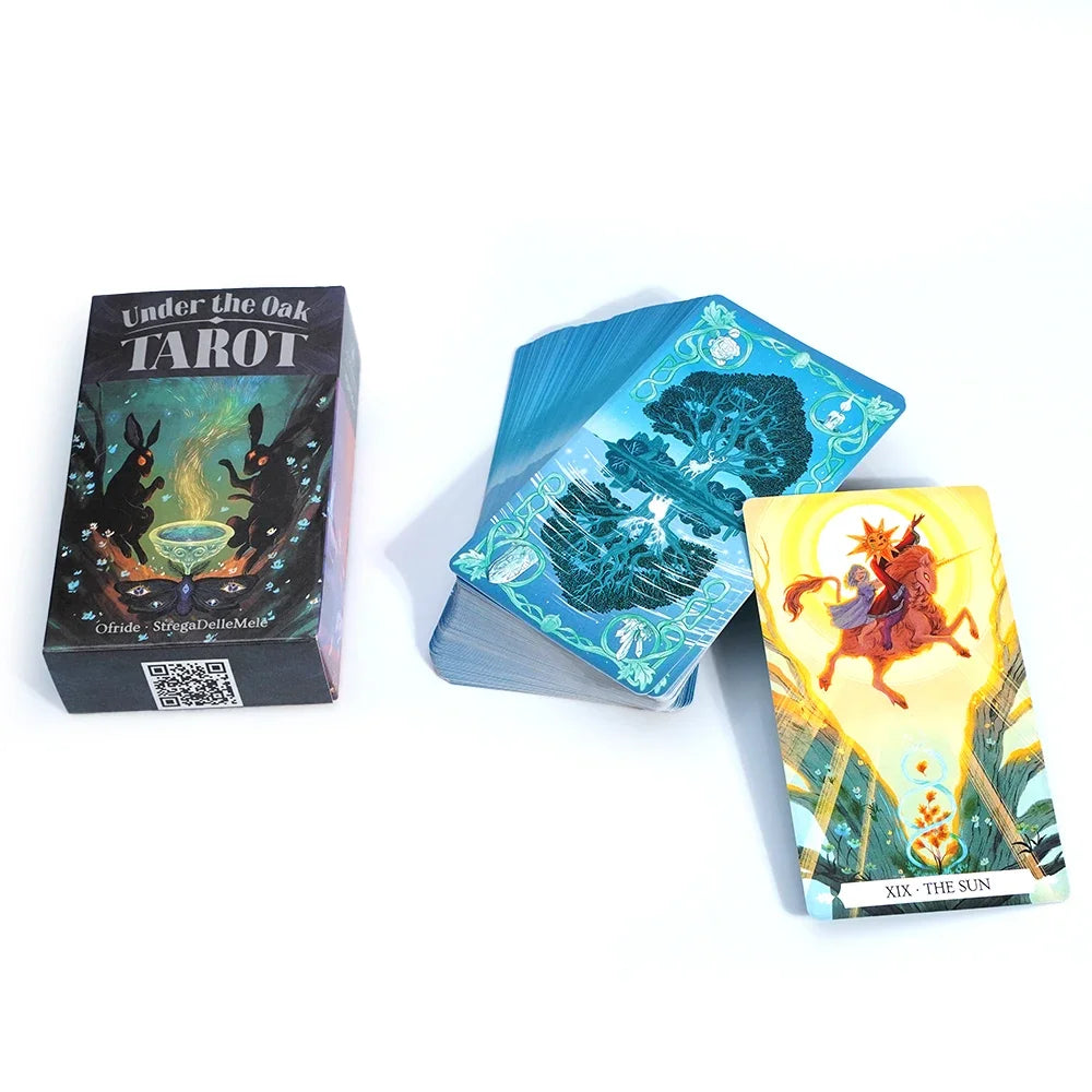 🌳 Under The Oak Tarot Deck – 79 Cards | English Multilingual Edition | Unique Narrative Divination & Board Game