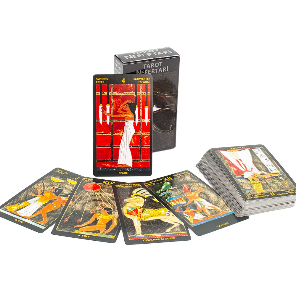 🌟 Tarot Nefertari 78-Card Deck – Egyptian-Themed Fortune Telling & Astrology Divination Game