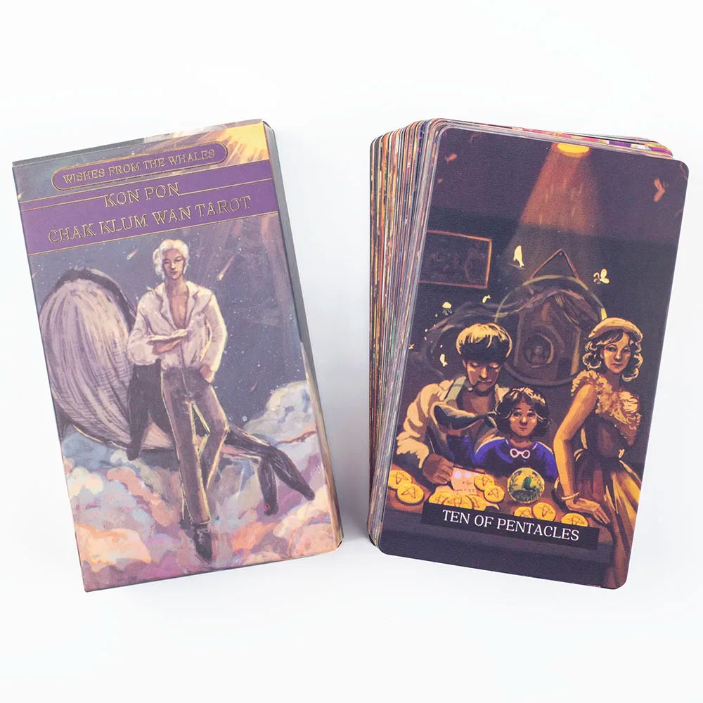 🃏 Wishes From The Whales Tarot Deck – 78-Card Deck Immersing You in a Fascinating Realm of Oceanic Spirits and Sea Creatures