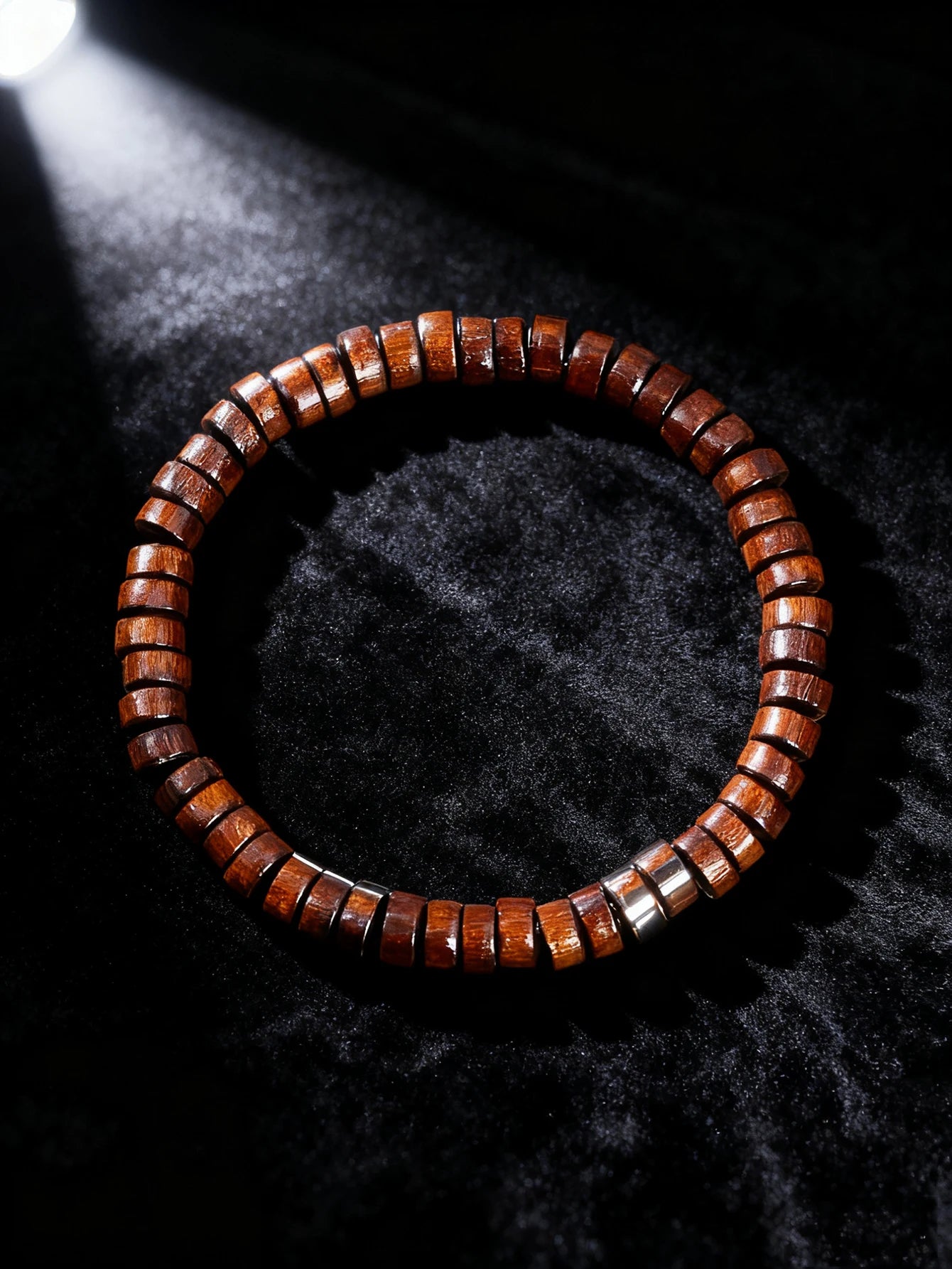 ✨ Natural Volcanic Stone Bracelet for Men – Light Blue Lava Beads & Handmade Retro Wood Beads – Vigour, Protection & Calmness Jewelry 2