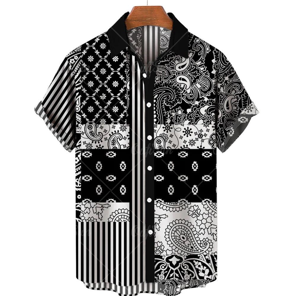 🏝️ The Dasan Majestic Edition: Ultra-Luxury Men’s High-End Hawaiian Shirt – High-Definition Floral & Ethnic Graphic Print, Premium Cooling Performance Fabric, and Sophisticated Resort-Luxe Button-Down