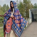 Women's Winter Poncho - Imitation Cashmere Cape with Scarf, Cozy Shawl and Wrap for Warmth