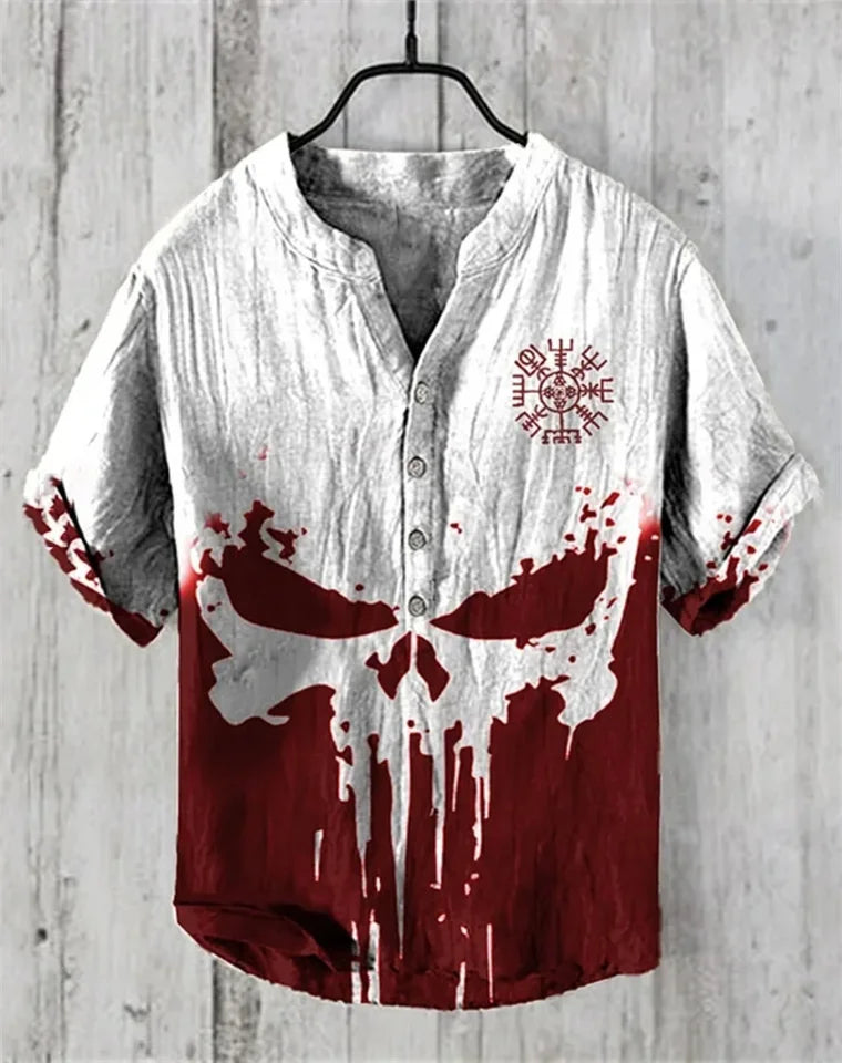 🎨 The Pure Linen Art Edition: Premium Men’s 100% Organic Linen Shirt – High-Definition Digital Art Print, Ultra-Breathable Natural Fiber, and Sophisticated Modern-Fit Summer Button-Down
