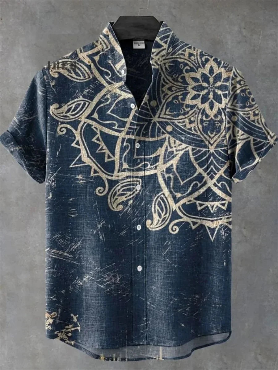 🏙️ The Urban Vintage Masterpiece: Premium Men's Casual Short-Sleeve Shirt – High-Definition Retro Graphic Print, Ultra-Breathable City-Luxe Fabric, and Modern-Fit Fashion Silhouette (Fast Delivery Edition) ZS197