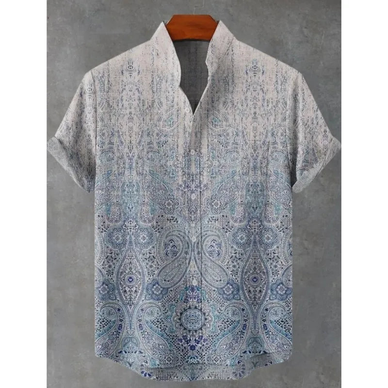 ✨ Urban Tropic 3D Graphic Hawaiian Shirt: Men’s Premium Short-Sleeve Camisa Hombre – Breathable High-Definition Print Casual Top (Summer Collection)