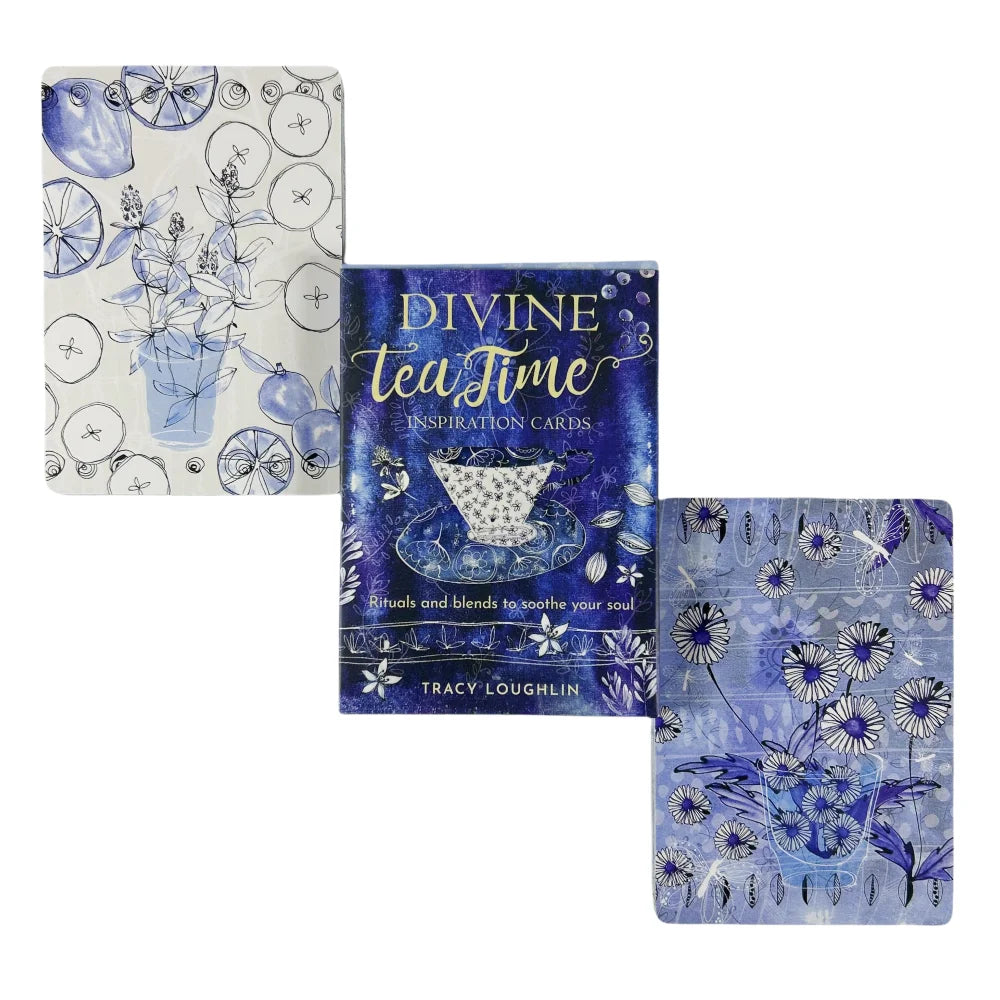 Divine Tea Time Inspiration Oracle Cards – 40 Cards English Edition for Family Gathering, Divination & Board Games