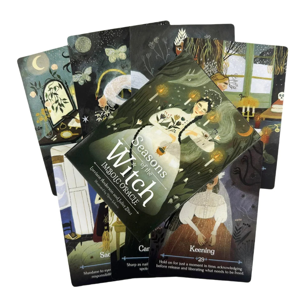 ❄️ Seasons of the Witch: Imbolc Oracle – Spiritually Inspired 44-Card Deck with Gilded Edges and Comprehensive Guidebook