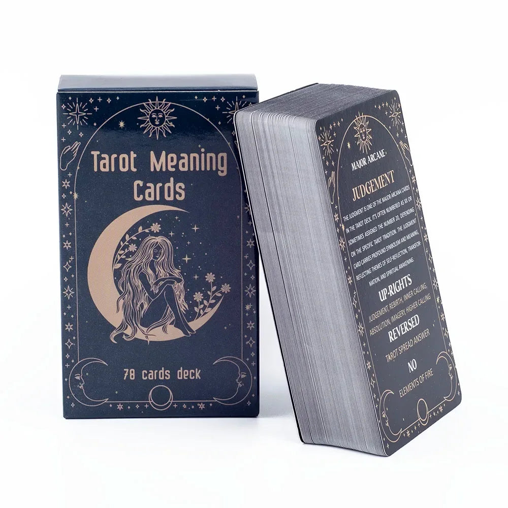 Meaning Tarot Cards for Fortune Telling - 78 Card English Deck for Beginners & Board Games - Ideal Tarot Cards for Beginners