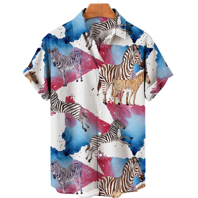 ✨ The Wild Feline Edition: Premium Men’s 3D Angry Cat Hawaiian Shirt – High-Definition Stereo Visual Graphic, Oversized Breathable Summer Tee, Ultra-Realistic Animal Print Short-Sleeve, and Sophisticated Urban-Holiday Performance Shirt (S-5XL)