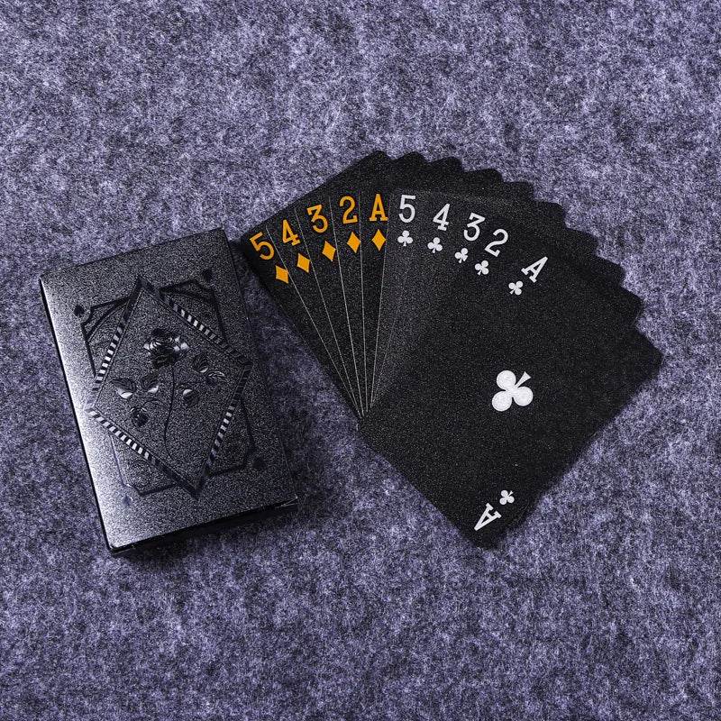 Multi-Style Color Playing Card Set - Waterproof Thai Poker Cards for Board Games, Perfect for Magic & More! black