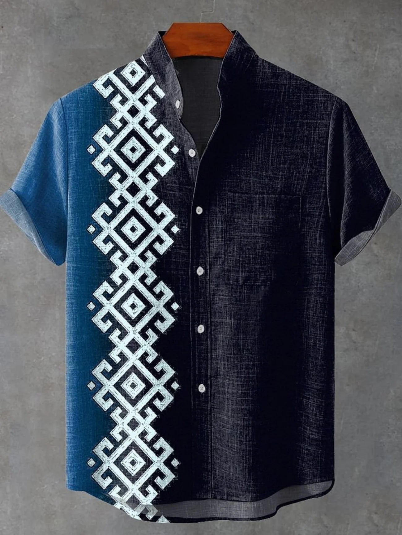 🌿 The Ethno-Luxe Heritage Linen Shirt: Premium Men's Casual Short-Sleeve Top – High-Definition Ethnic Artistic Print, Breathable Organic Cotton-Linen Fabric, and Sophisticated Button-Down Tailoring YHBKYF8