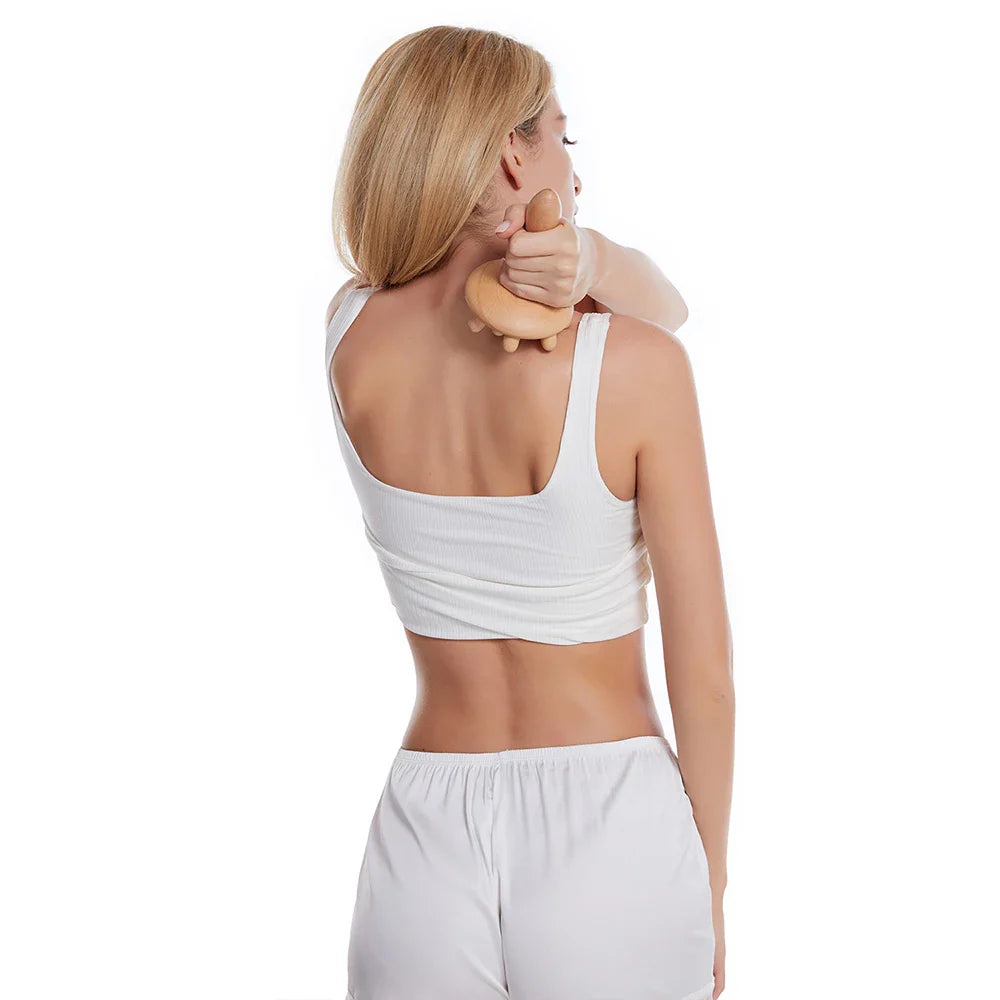 Wooden Handheld Massage Cup – Swedish Wood Therapy Cup for Lymphatic Drainage, Body Sculpting & Anti-Cellulite Gua Sha﻿