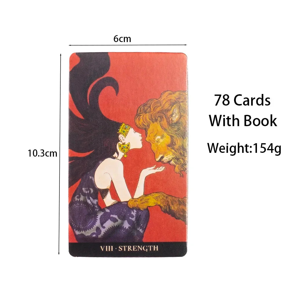 Circe Tarot Board Game Set – 78 Cards with Instruction Booklet for Party Fun, Divination & Fortune Telling, Perfectly Sized at 10.3 × 6 cm