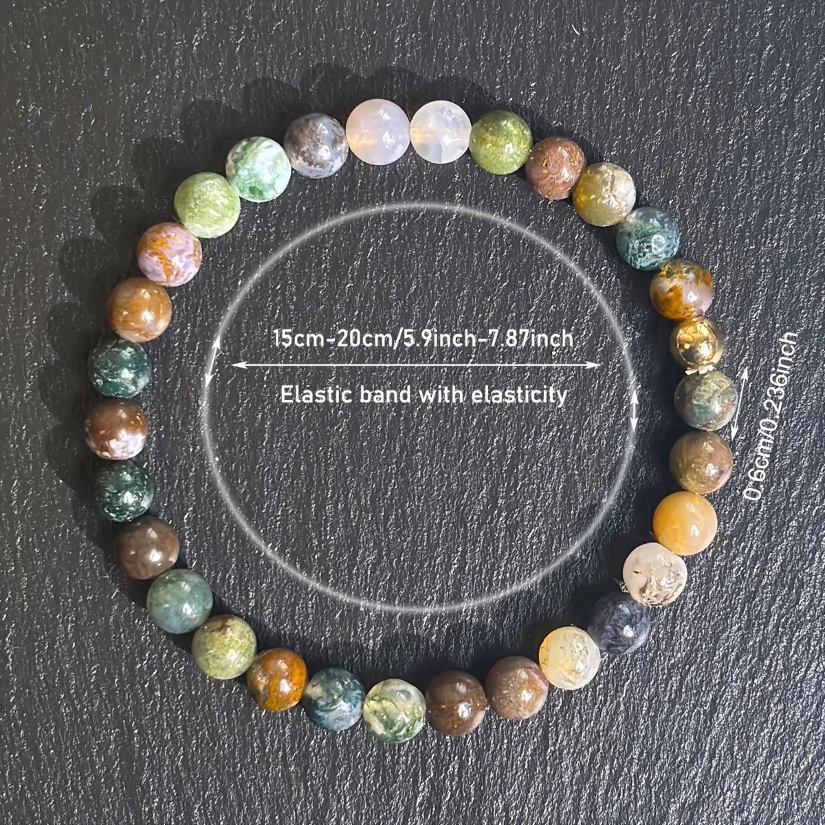 🌊 The "Happy Life" Bracelet: Handmade Ocean Jasper for Emotional Stability & Joy