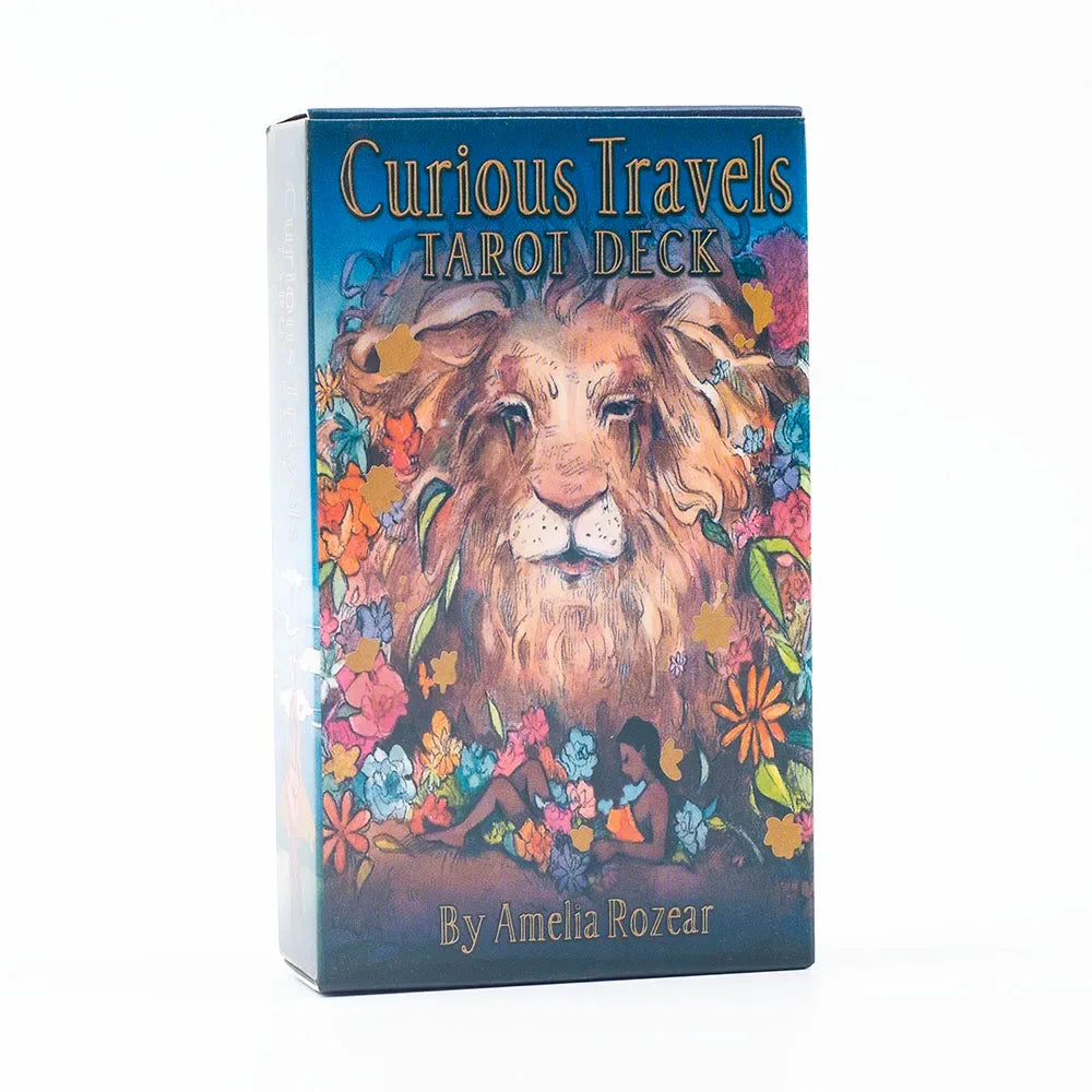 Curious Travels Tarot Deck – 79 Watercolor Cards for Precognition & Divination | Compact 10.3 × 6 cm Size