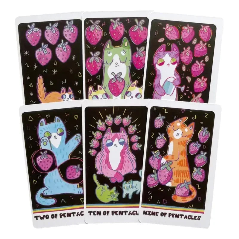 The Weird Cat Tarot – 78-Card English Tarot Deck & Guidebook for Divination, Family Party & Board Game