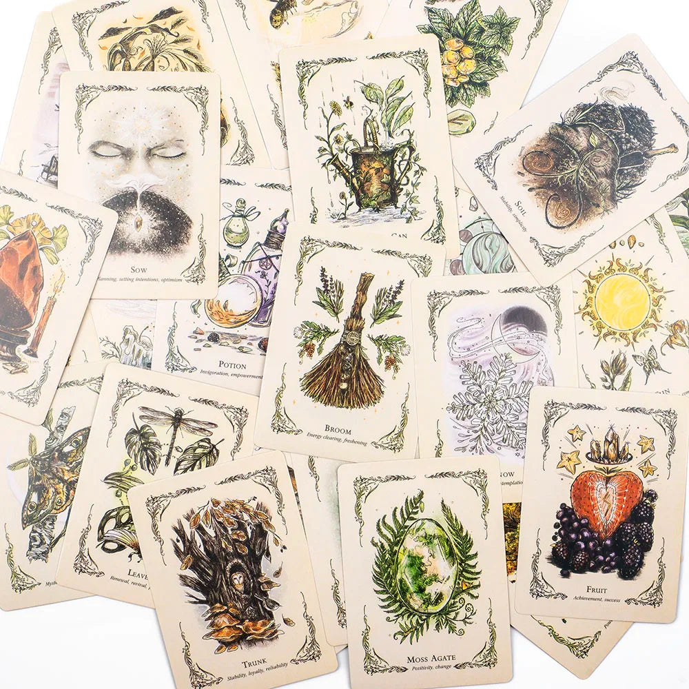 The Green Witch's Oracle Deck – 50 Cards for Divination, Spiritual Guidance & Family Party Games