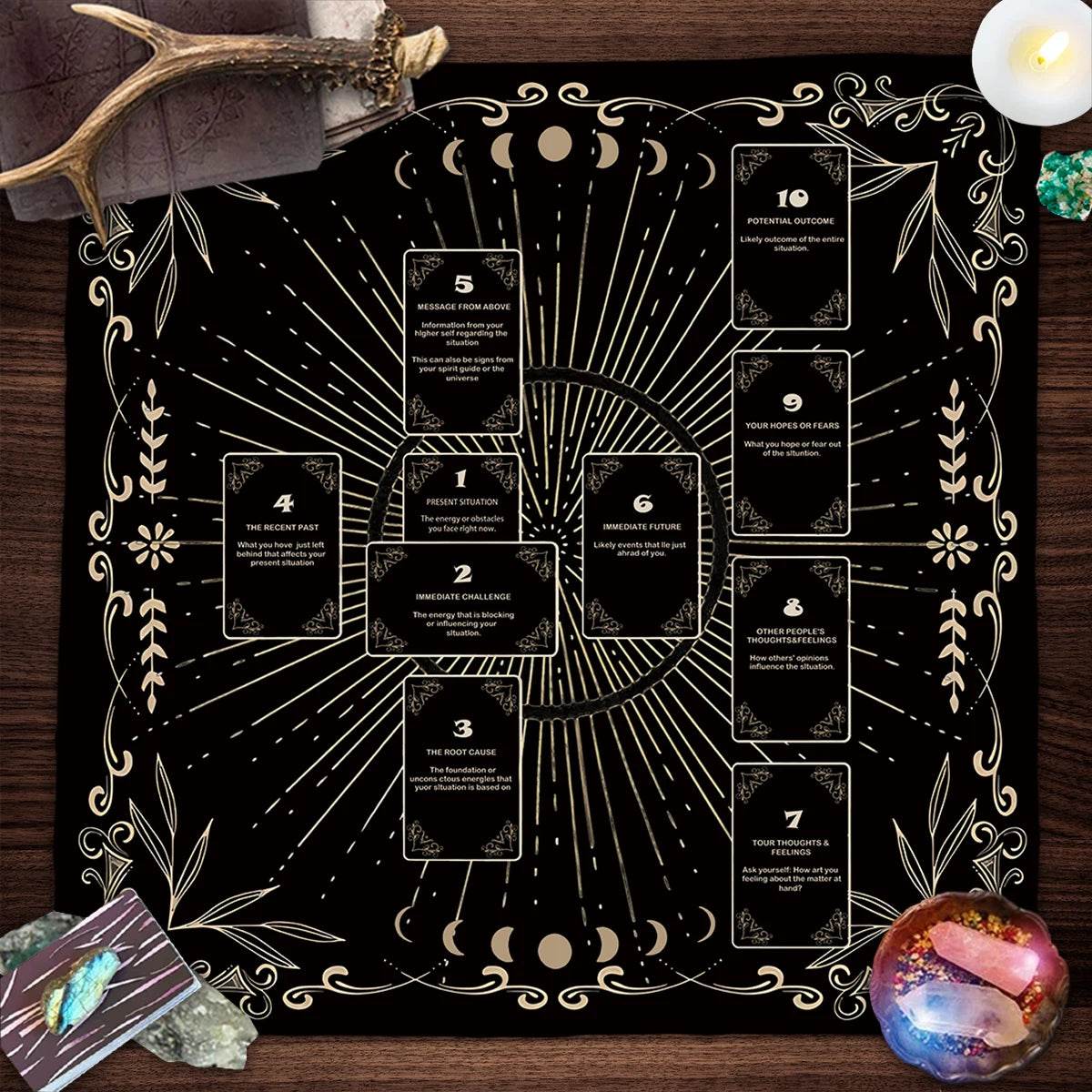 Celtic Cross Altar Cloth - Luxe Tarot Mat for Spiritual Practice