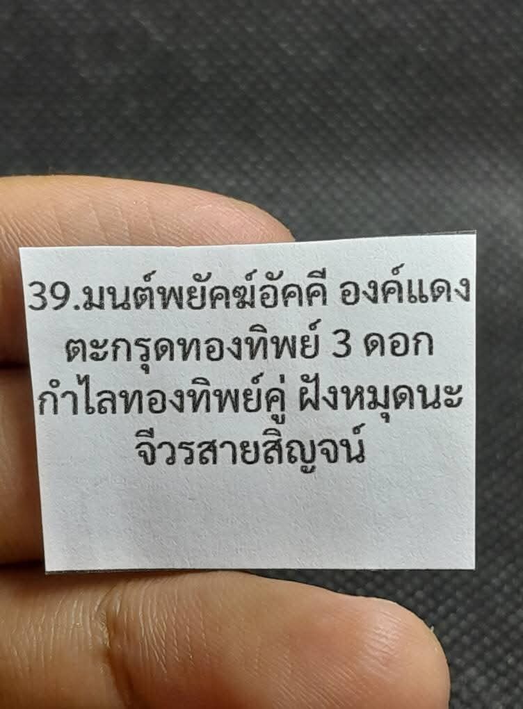 Exclusive Phra Pidta Amulet by Luang Pu Sila – Luxurious Lan Ruay Ruay Edition with Bird Sides, Red Design, Divine Golden Bracelet, Golden Takrut, and Embedded Gemstone