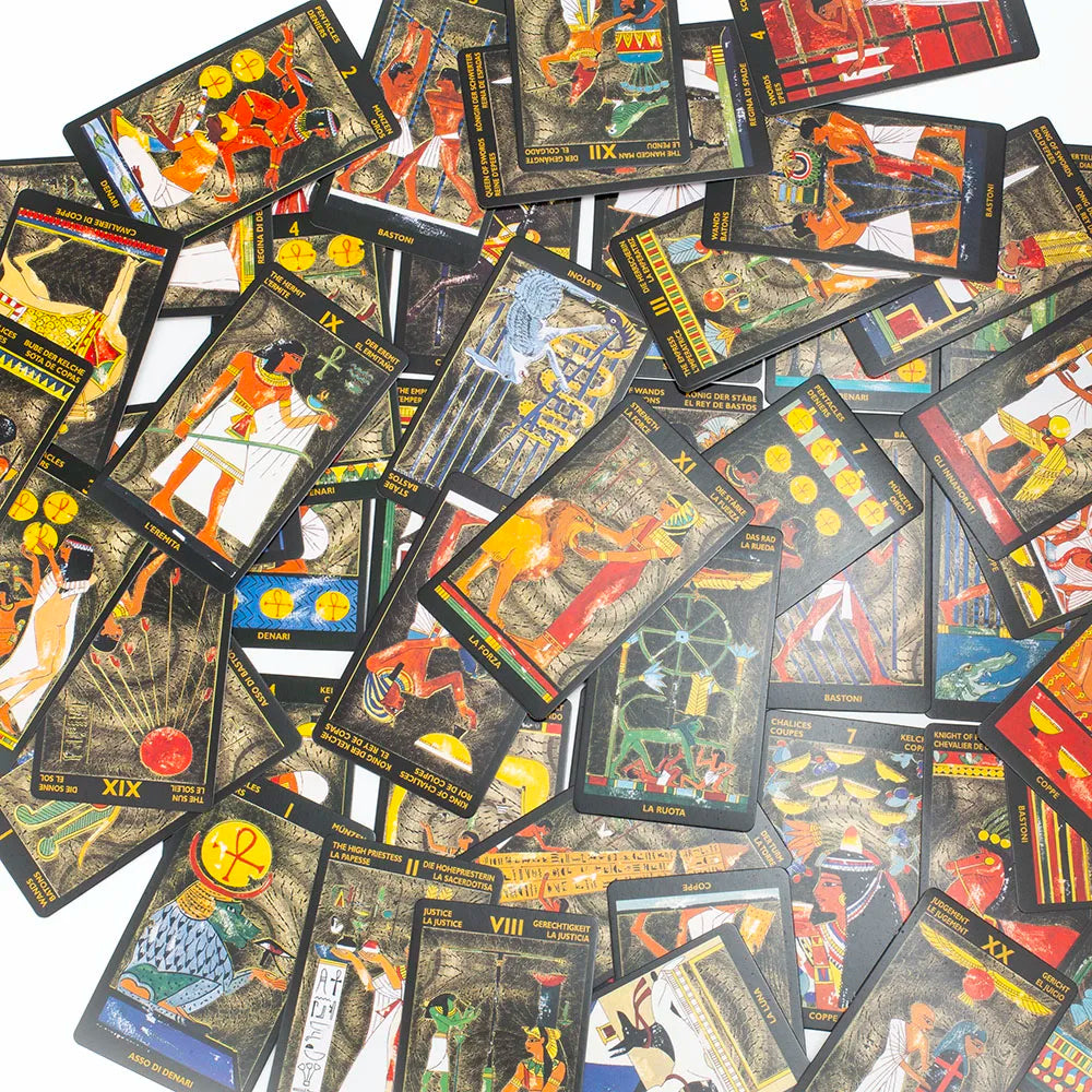 🌟 Tarot Nefertari 78-Card Deck – Egyptian-Themed Fortune Telling & Astrology Divination Game