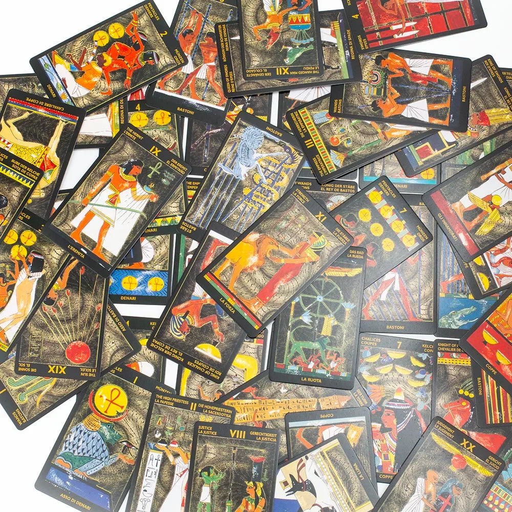 🌟 Tarot Nefertari 78-Card Deck – Egyptian-Themed Fortune Telling & Astrology Divination Game