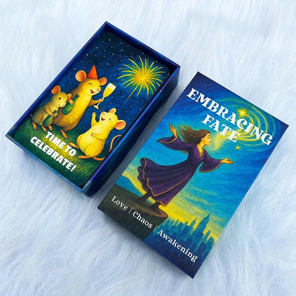 Embracing Fate Oracle Cards, 78 Cards for love Guidance & Inner Clarity , Spiritual Awakening Oracle Deck, 12x7cm, Taro Cards