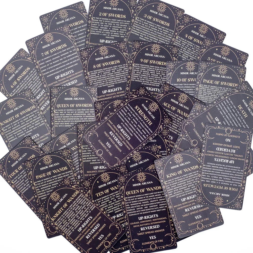 Meaning Tarot Cards for Fortune Telling - 78 Card English Deck for Beginners & Board Games - Ideal Tarot Cards for Beginners