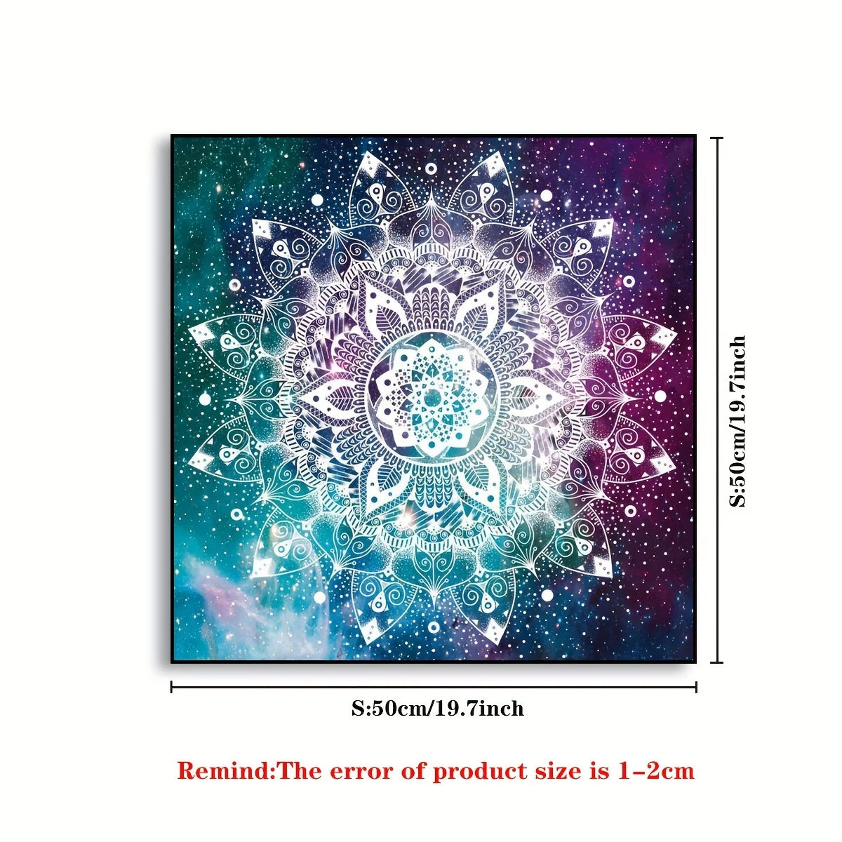 🧿 Mandala Moon Tarot Card Tablecloth – Mystic Moon Sky Divination Cloth & Oracle Card Mat for Witchy Tarot Readings and Home Decor YLB-338