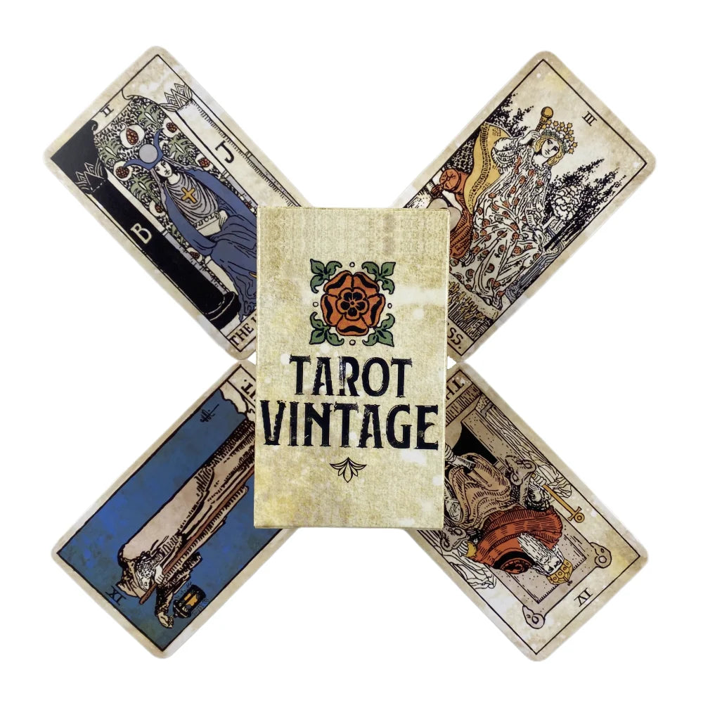 ✨ Tarot Vintage Rider Deck – Classic 78-Card Oracle Deck with English Visions for Divination and Board Games