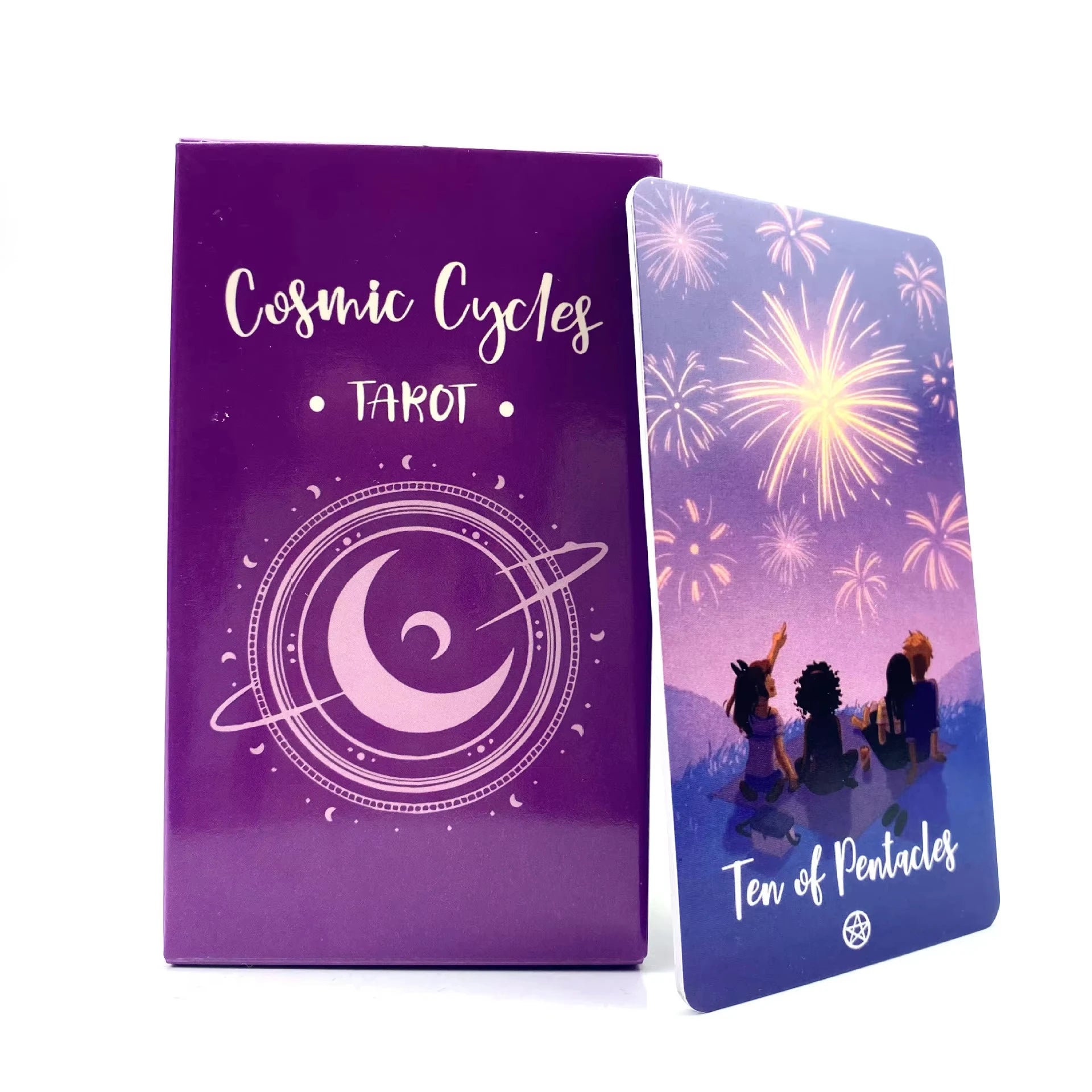 🔥Cosmic Cycles Oracle Cards | 78pcs English Version Divination Deck for Fortune Telling & Family Readings